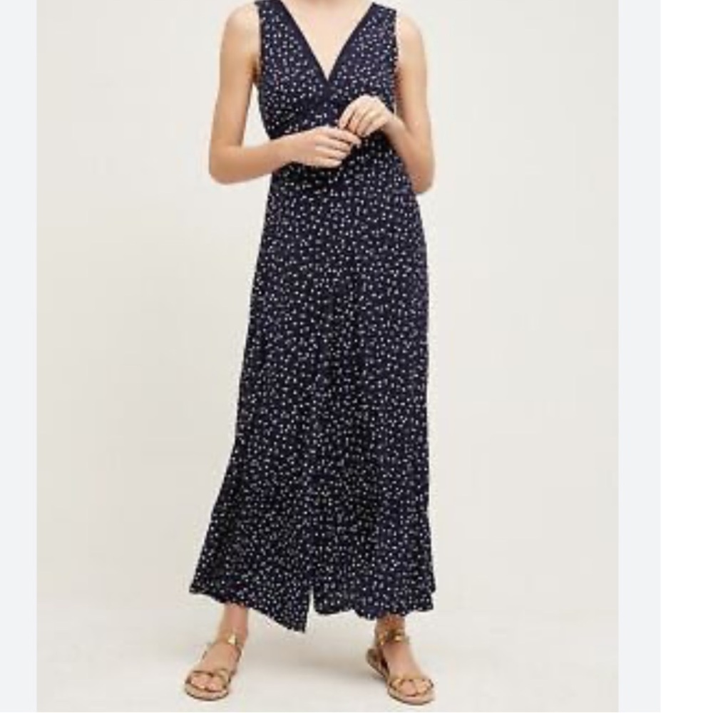 Anthropologie HD in Paris Tallulah Wide-Leg Sleeveless Jumpsuit sz 4